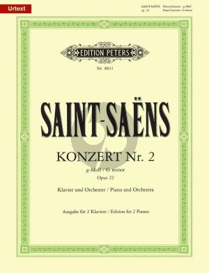 Saint-Saens Concerto No.2 g-minor Op.22 Piano and Orchestra (piano reduction) (edited by Klaus Burmeister)