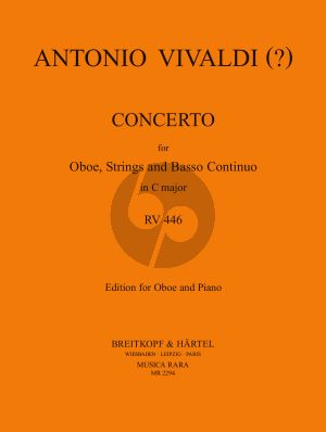 Vivaldi Concerto C-major RV 446 Oboe-Strings-Bc (piano red.) (Caldini)