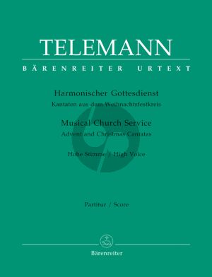 Telemann Harmonischer Gottesdienst (Weihnachtsfestkreis) High Voice-Instruments-Bc (Score/Parts) (Gustav Fock / Ute Poetzsch)