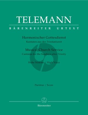 Telemann Harmonischer Gottesdienst (Trinity Cantatas) High Voice-Melodic Instr.-Bc (Score/Parts) (Gustav Fock / Ute Poetzsch)