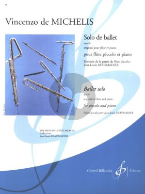 Michelis Solo de Ballet Op.87 Piccolo et Piano (orig. Flute) (Jean-Louis Beaumadier) (interm. grade 6)