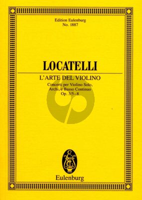 Locatelli L'Arte del Violino Op.3 Vol.1 No.5 - 8 for Violin-Strings and Bc Studyscore (Edited by Alfred Dunning)