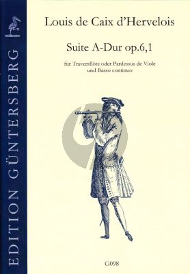 Caix d'Hervelois Suite A-major Op.6 No.1 Flute [Vi.] and Bc (Donald Beecher)