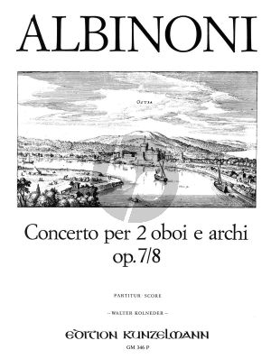 Albinoni Concerto D-dur Op. 7 / 8 2 Oboen und Streichorchester (Partitur) (Walter Kolneder)