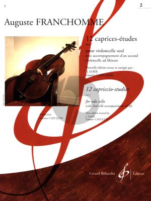 Franchomme 12 Caprices-Etudes Op.7 Vol.2 for Violoncello (with second violoncello ad lib.) (arr. Loeb-Capucon)