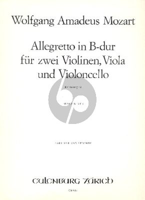 Allegretto B-Dur KV 68 2 Vi.-Va.-Vc.