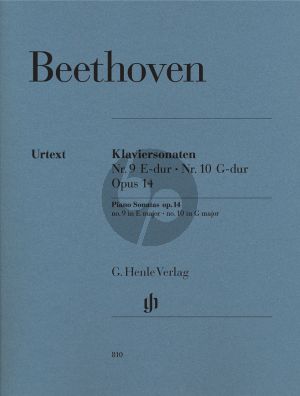 Beethoven Sonate E-dur Op.14 No.1 & Sonate G-dur Op.14 No.2 (Gertsch-Perahia) (Henle-Urtext)