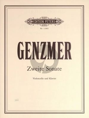 Genzmer Sonate No. 2 GeWV 239 Violoncello und Klavier (1976/77)