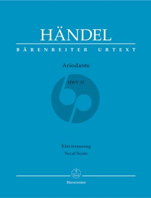 Handel Ariodante HWV 33 Vocal Score (ital./germ.) (edited by Donald Burrows)