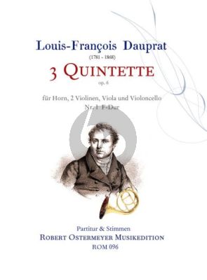 Dauprat 3 Quintette Op. 6 No. 1 F-dur Horn und Streichquartett (Part./Stimmen) (Robert Ostermeyer)