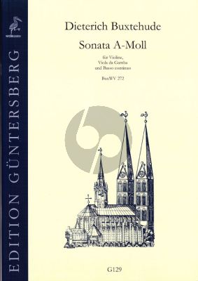 Buxtehude Sonata a-minor BuxWV 272 for Violin, Viola da Gamba and Bc Score and Parts (Edited by von Zadow)
