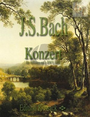Bach Concerto (after Concerto a-minor violin BWV 1041) 4 Flutes (Score/Parts) (Kossack)