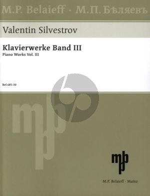 Silvestrov Piano Works Vol.3 - 1996 - 2003 (Advanced-Difficult)