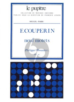 Couperin 9 Motets pour 1-2 Voix et Bc Partition (Philippe Oboussier) (Le Pupitre 45)