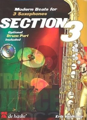 Veldkamp Section 3 for 3 Saxophones (ATB) with opt.Drum Part (Score/Parts) (Book with CD with demo and play-along version)