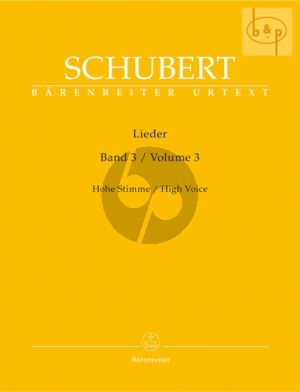 Lieder Vol. 3 fur Hohe / High Stimme und Klavier