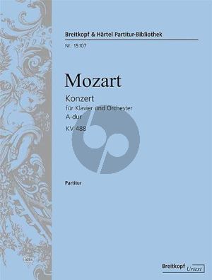 Mozart Konzert No.23 A dur KV 488 Klavier-Orchester Partitur (Herausgegeben von Ernst Guenter Heinemann) (Breitkopf Urtextausgabe)