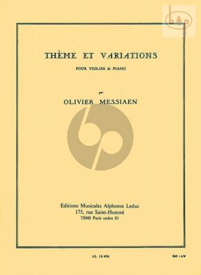 Theme et Variations pour Violon et Piano