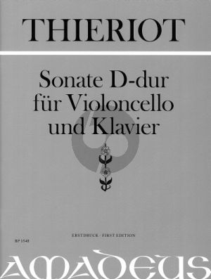 Thieriot Sonata D-major Violoncello and Piano (edited by Yvonne Morgan) (first ed.)
