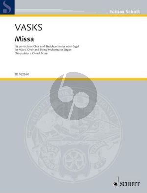 Vasks Missa for SATB-String Orchestra [Organ] (Choral Score) (2001)