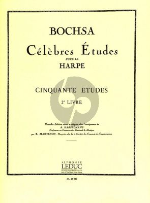 Bochsa 50 Etudes Op. 34 Vol. 2 Harp dediees a J.B.Cramer (Alphonse Hasselmans) (Grades 5-7)