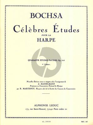 Bochsa 40 Etudes Faciles Op. 318 Vol. 2 Harpe (Grades 1 - 3) (Martenot-Hasselmans)