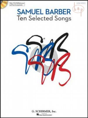 10 Selected Songs Book - Audio Online Low Voice-PIano