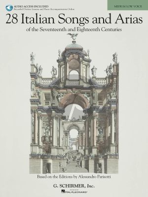 28 Italian Songs and Arias of the 17th. and 18th. Centuries Medium Low Book with Audio online (based on the editions of A. Parisotti) (edited by Richard Walters)