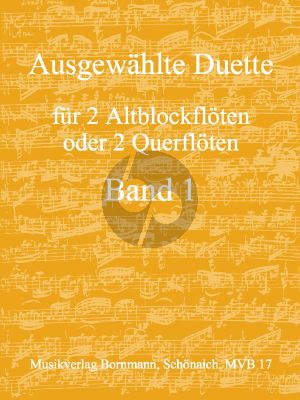 Album Ausgewahlte Duetten Vol.1 (2 Altblockfloten oder Floten) (Bornmann)
