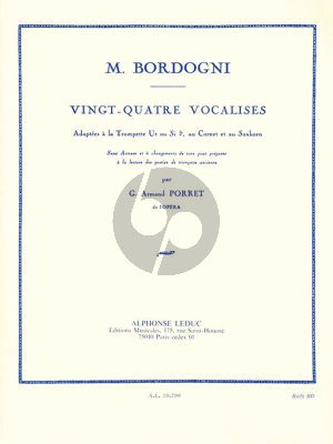 Bordogni 24 Vocalises (Trumpet in B-flat or C)