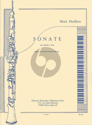 Dutilleux Sonate pour Hautbois-Piano