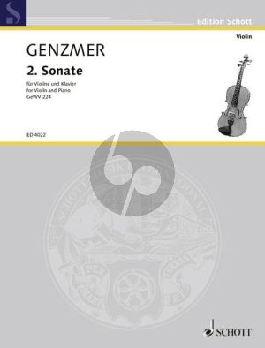 Genzmer Sonate No.2 GeWV 224 Violine und Klavier (Grade 5 - 6)