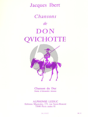 Ibert Chansons de Don Quichotte No.3 Chanson du Duc