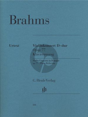 Brahms Concerto D-major Op.77 for Violin and Orchestra - Edition for Violin and Piano (Edited by Michael Struck and Linda Correll Roesner) (Henle-Urtext)