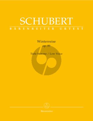 Schubert Winterreise Op.89 D.911 for Low Voice and Piano (edited by Walther Durr)