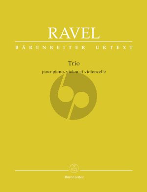 Ravel Trio for Violin-Cello and Piano (Score/Parts) (edited by Douglas Woodfull-Harris) (Barenreiter-Urtext)