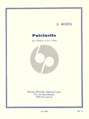 Bozza Pulcinella Clarinette et Piano