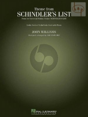Schindler's List (Theme) 2 Violins [Violin/Viola] with Piano