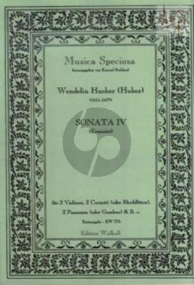 Sonata IV (Kremsier) (2 Vi.- 2 Cornetti[Rec.]- 2 Tromb.[Gamben]-Bc)