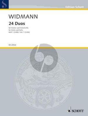 Widmann 24 Duos Vol. 1 No. 1 - 13 Violin and Violoncello (Playing Score)