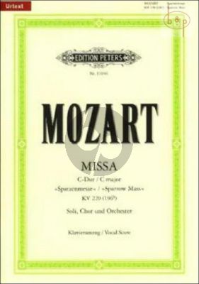 Mozart Missa Brevis C-dur KV 220 (196b) (Spatzenmesse) Soli-Chor-Orchester Klavierauszug (Klaus Burmeister)