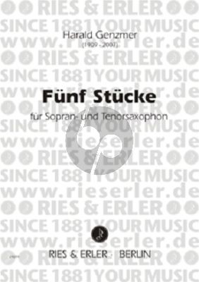 Genzmer 5 Stucke GeWV 295 fur Sopran- und Tenor Saxophone