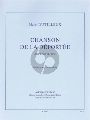 Chanson de la Deportee Voix et Piano