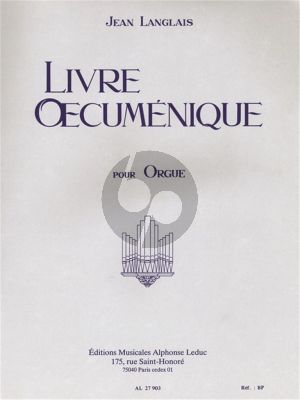 Livre Oecumenique orgue