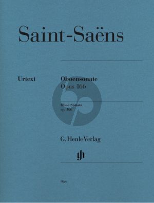 Saint Saens onate Op.166 for Oboe and Piano (edited by Peter Jost) (Henle-Urtext)