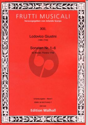 Giustini Sonaten Vol.1 No.1 - 6 Cembalo (Florence 1732) (edited by Jolando Scarpa)