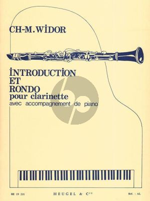 Widor Introduction et Rondo Opus 72 Clarinette et Piano