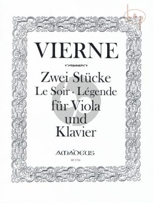 2 Stucke Op.5 Le Soir and Legende fur Viola und Klavier