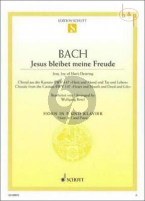 Jesus bleibet meine Freude (Jesu, Joy of Man's Desiring) Horn [F] and Piano