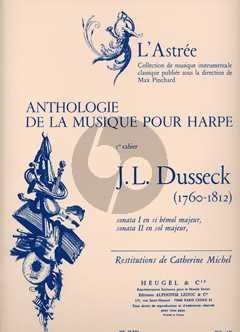 Dussek 2 Sonates pour Harpe (Anthologie de la Musique pour Harpe Vol.1) (Catherine Michel)